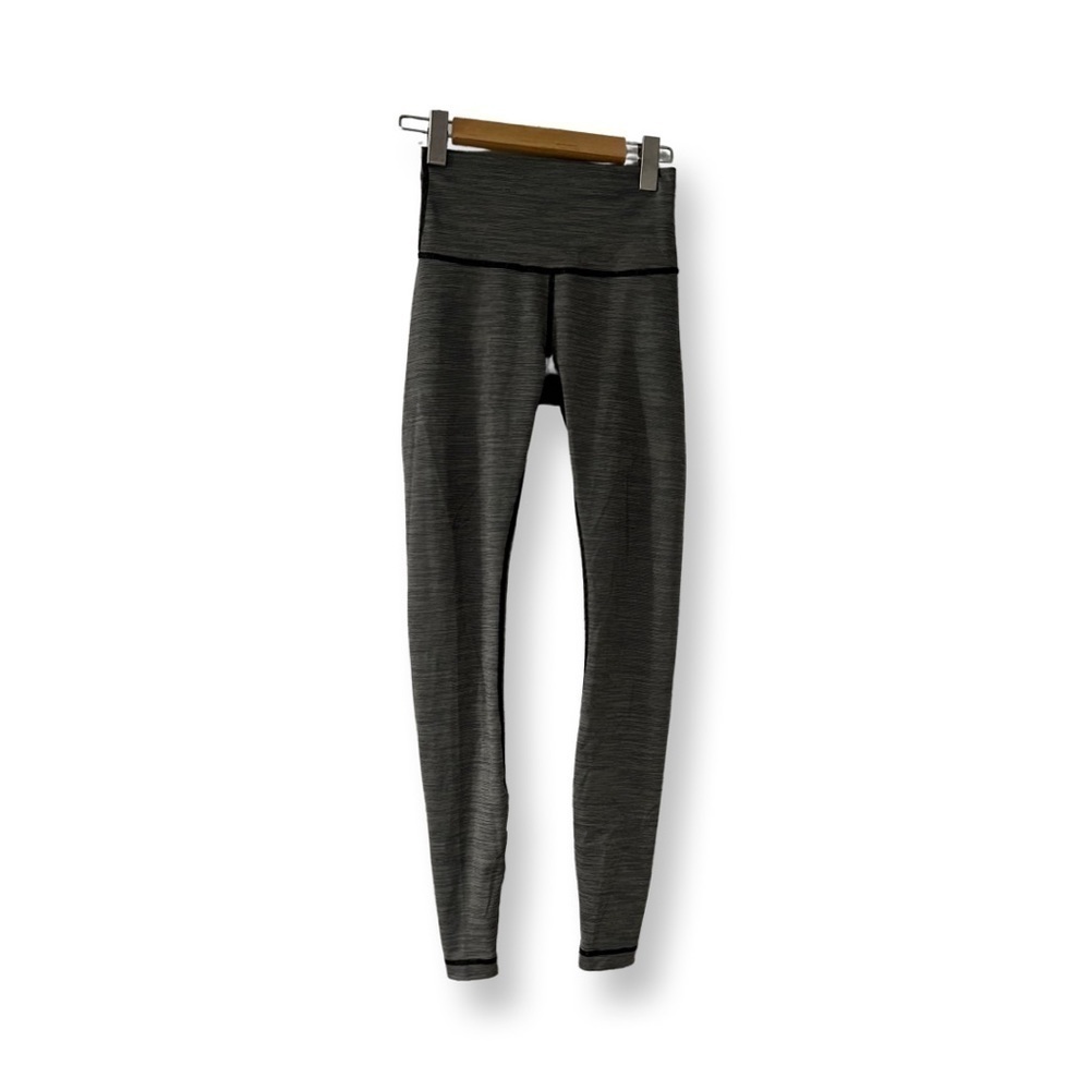 Lululemon Wunder Under Pant Luxtreme *Green Stripe* Size 4, 25 Inch. - Picture 3 of 6